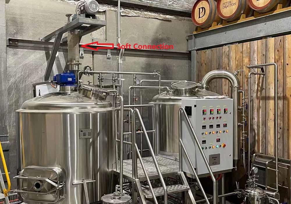 Soft Connection between Auger and Mash tun in Micro Brewery